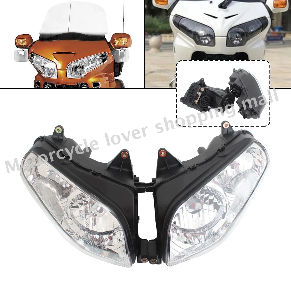 

Motorcycle Front Headlight Head Light Headlamp Assembly Housing Kit For Honda Goldwing 1800 GL1800 2001-2017 faros led para moto