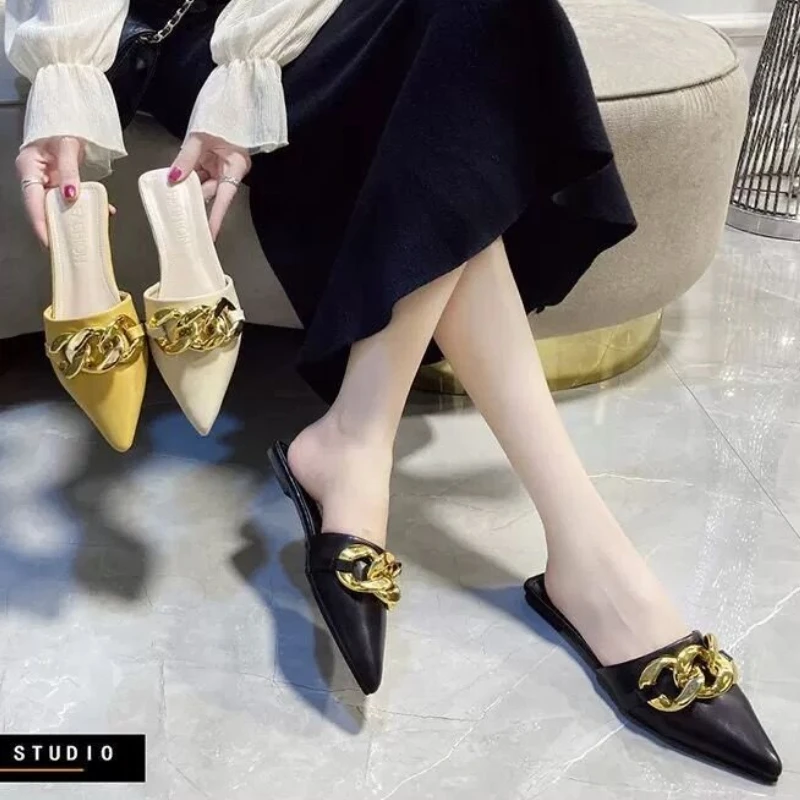 2025-novas-mules-sapatos-femininos-moda-corrente-de-metal-apartamentos-dedo-do-pe-apontado-chinelos-femininos-senhoras-sapatos-casuais-fora-slides-sandalias