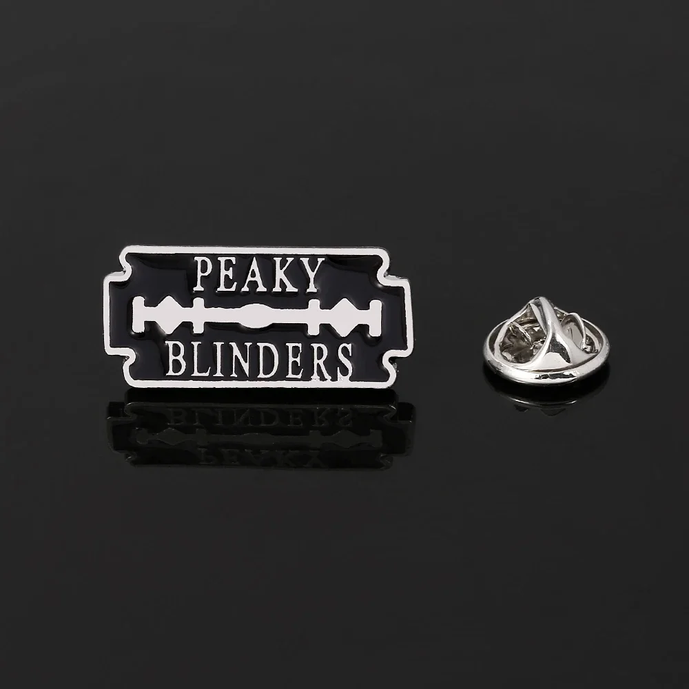 Punk Black Peaky Blinders Blade Enamel Pin Tv Shows Creative Badges Fans Collection Gifts for Men Boys