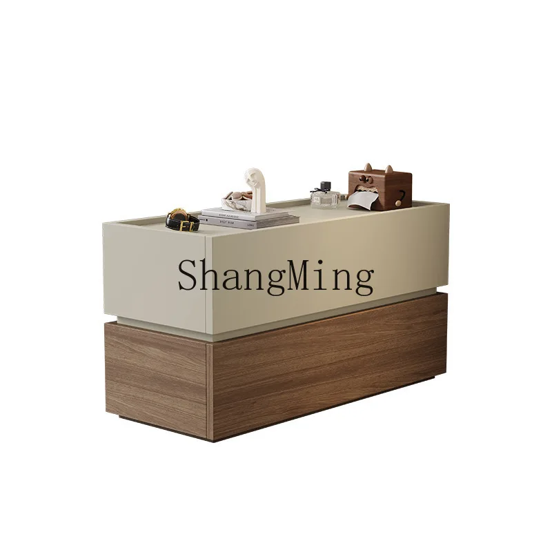 

ZYYnew sofa side cabinet light luxury high sense solid wood ultra narrow small side cabinet simple and modern