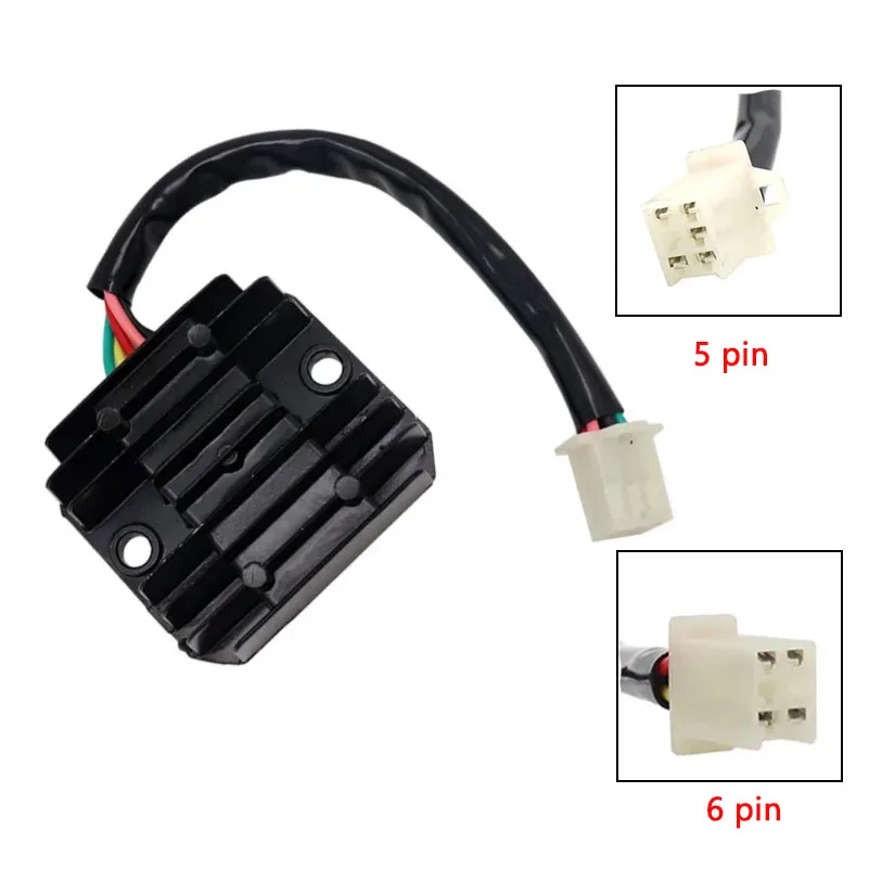 Piezas de rendimiento de motocicleta, sistema de ignición de 4 pines, 5 pines, rectificador regulador de voltaje para FXD ZJ GY6 Scooter ATV 50-150CC