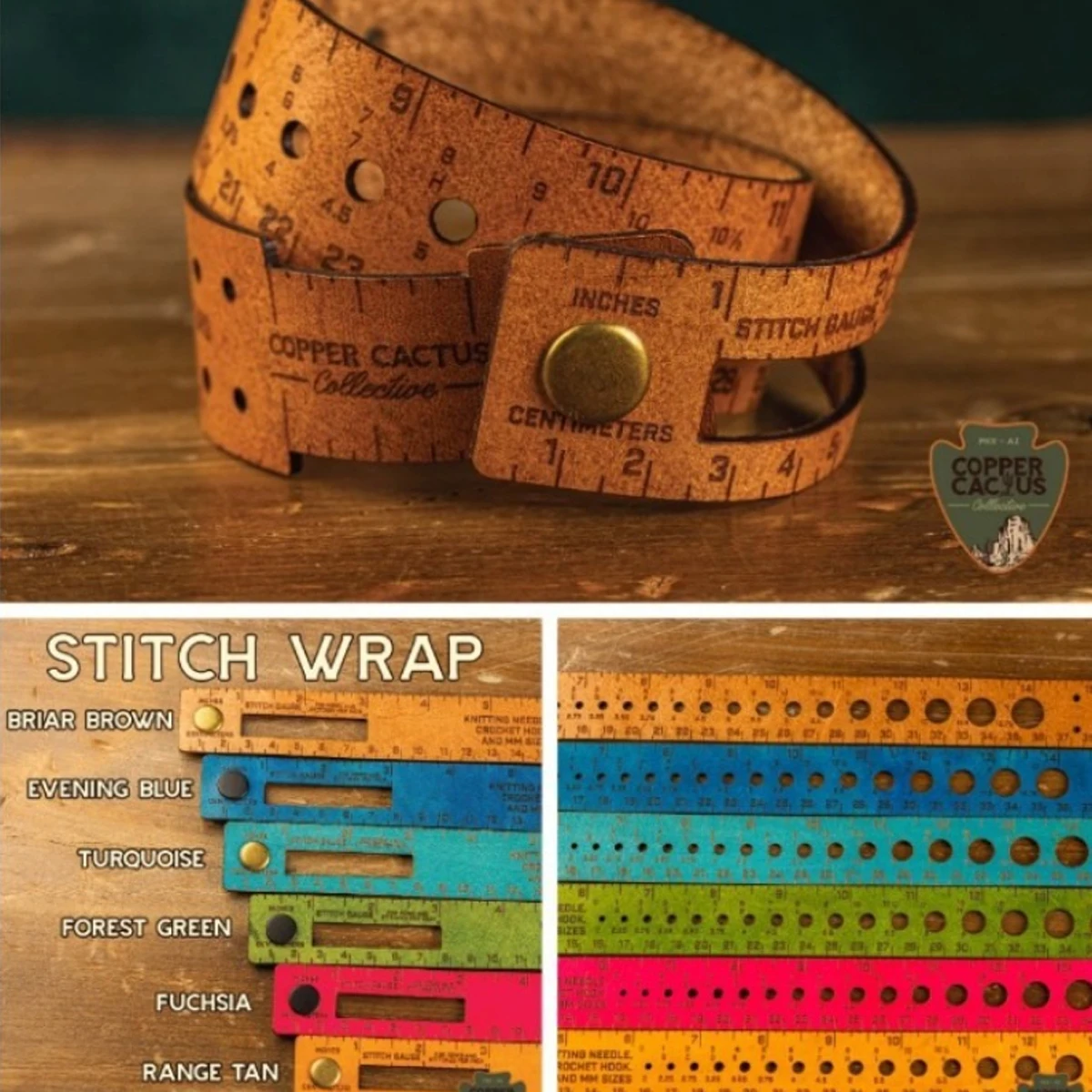 1 قطعة 7 في 1 أداة قياس الجلود المحمولة أداة قياس تصميم متعدد الوظائف DIY بها بنفسك الخياطة الجلود هواية العمال الجلدية #3