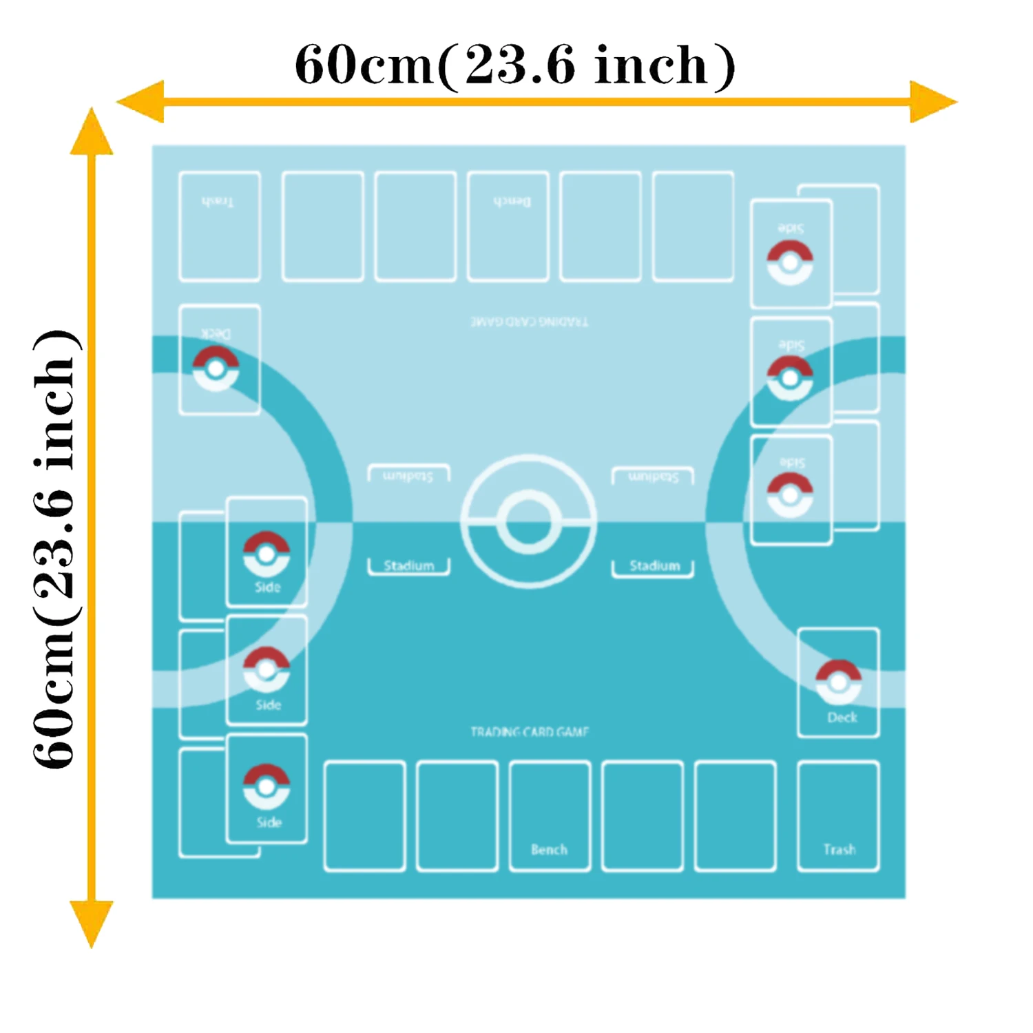 PTCG Cards Playmat Pad Two Person Single Person Card Classic Cartoon Image Charizard Mewtwo Bulbasaur Charmander Squirtle Meowth