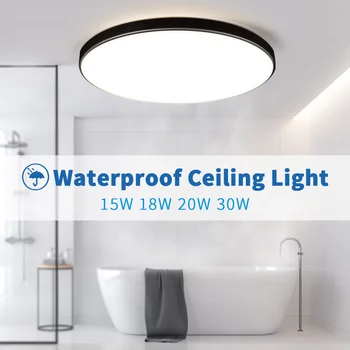 Ip44 防水 Led シーリングライト浴室ランプ 15 ワット 18 ワット 20 ワット 30 ワット天井 Led 天井ランプトイレリビングルームキッチンライト