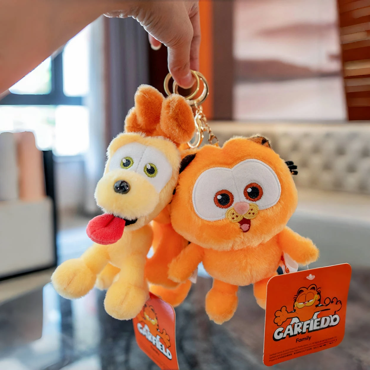 Originale Garfield Cat Odie Dog Bag ciondolo adorabile farcito The Garfield Movie Anime Doll placare Plushies regali di natale ragazza