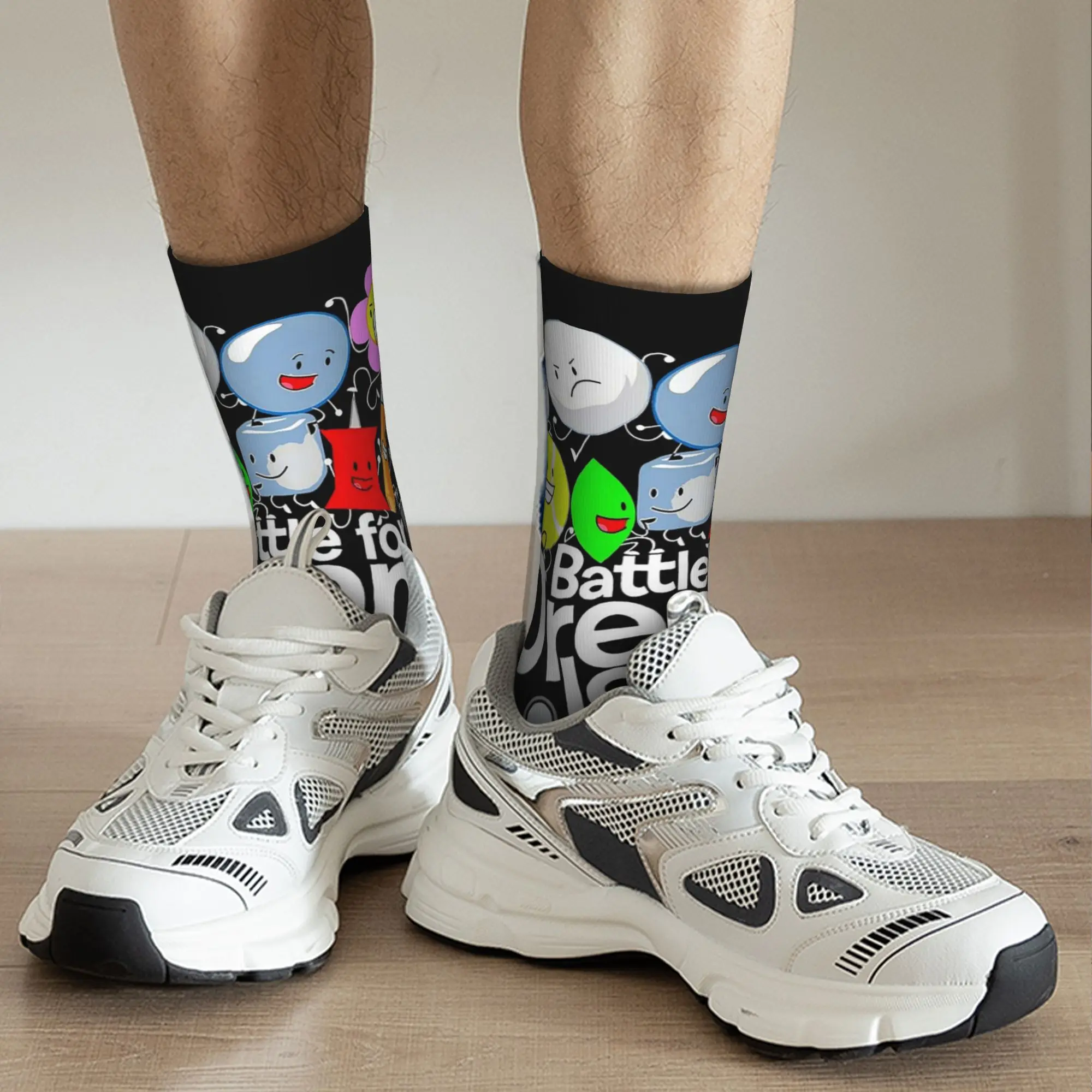 Battle for Dream Island Socks Harajuku Sweat Absorbing Stockings All Season Long Socks Accessories for Unisex Christmas Gifts