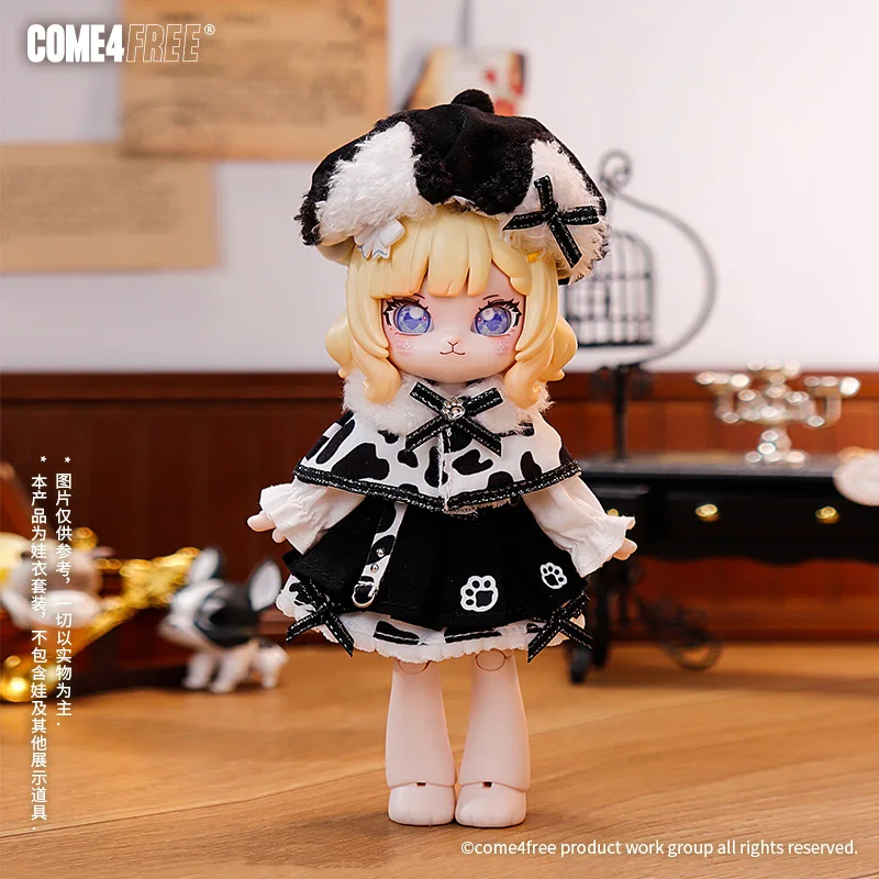 

Детская одежда Detective Meow Ob11, комплект одежды для куклы BJD, милая юбка, наряд для кукол, игрушечные аксессуары для маленьких девочек