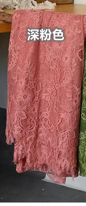 Colored Eyelash Lace Fabric Clothing Wedding Dress Sexy Hollow Fabric Making Fabric image 3