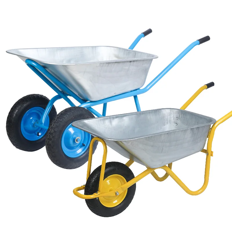 Aluminium Wheelbarrow Trolley Carts Heavy Duty 200KG Wheel Barrow Metal For Garden Construction Tools Customizable