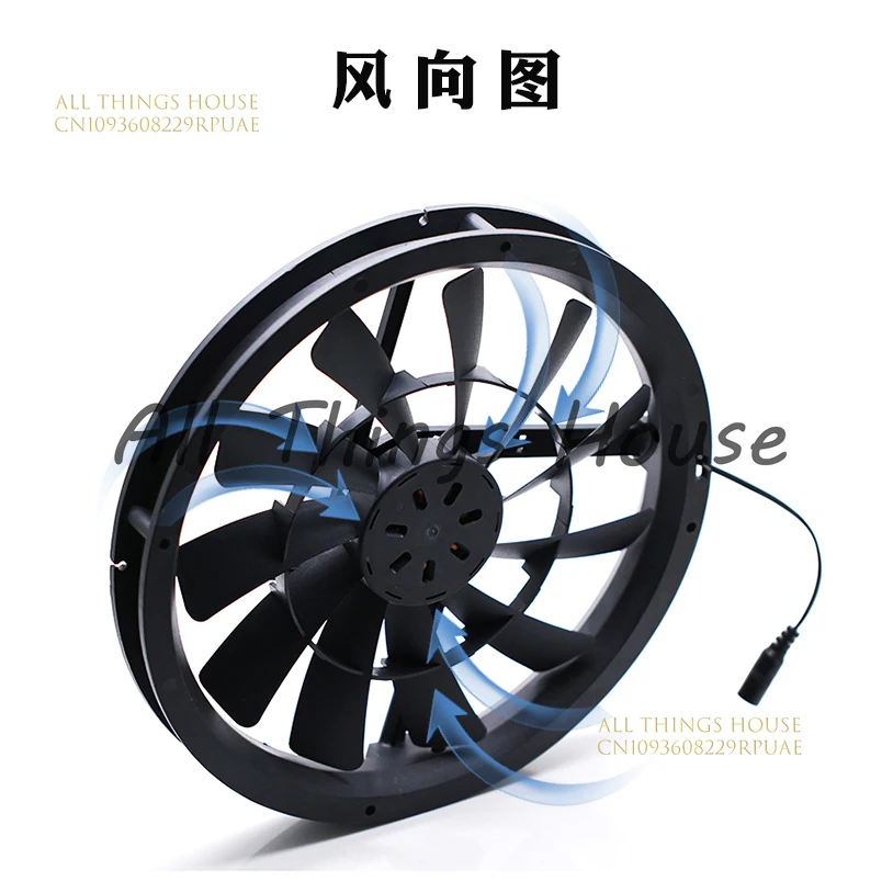 

Вентилятор охлаждения 12 В с большим объемом воздуха 25 см, вентиляция для животных и растений 25030