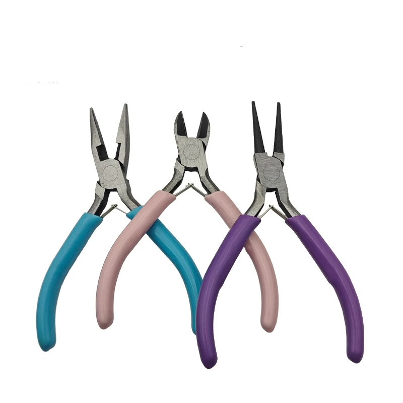 

Jewelry pliers Three-piece set Needle-nose pliers Diagonal pliers Round nose pliers DIY hand mini pliers jewelry tools