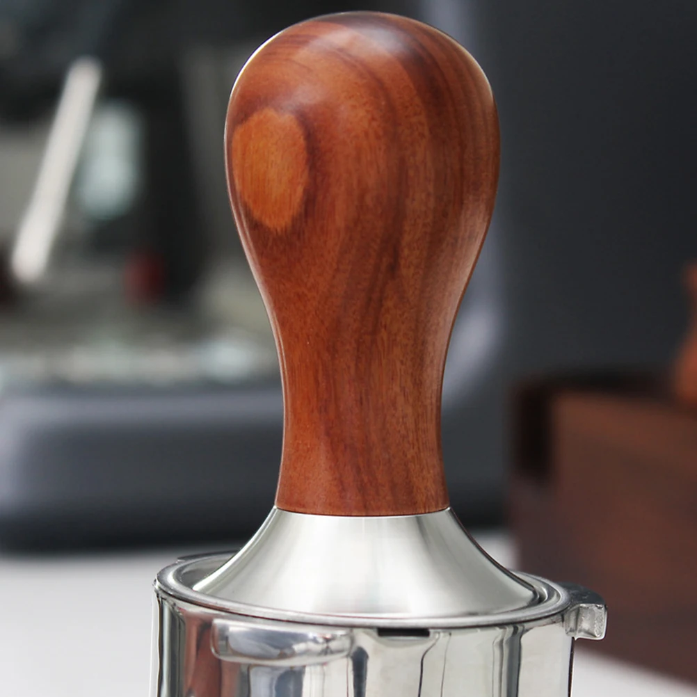 

1pc Stainless Tamper Wooden Handle Tamping Tool for Espresso Maker Machine Press Powder Home Use Easy Clean