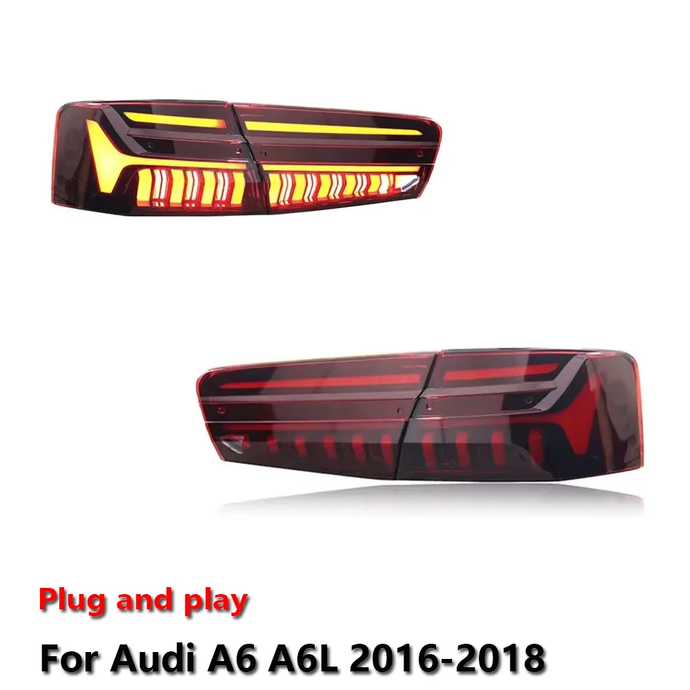 

Car LED Lamps Taillight Auto Assemblies For Audi A6 A6L 2016-2018 DRL Brake Turn Signal Lamp Plug and Play