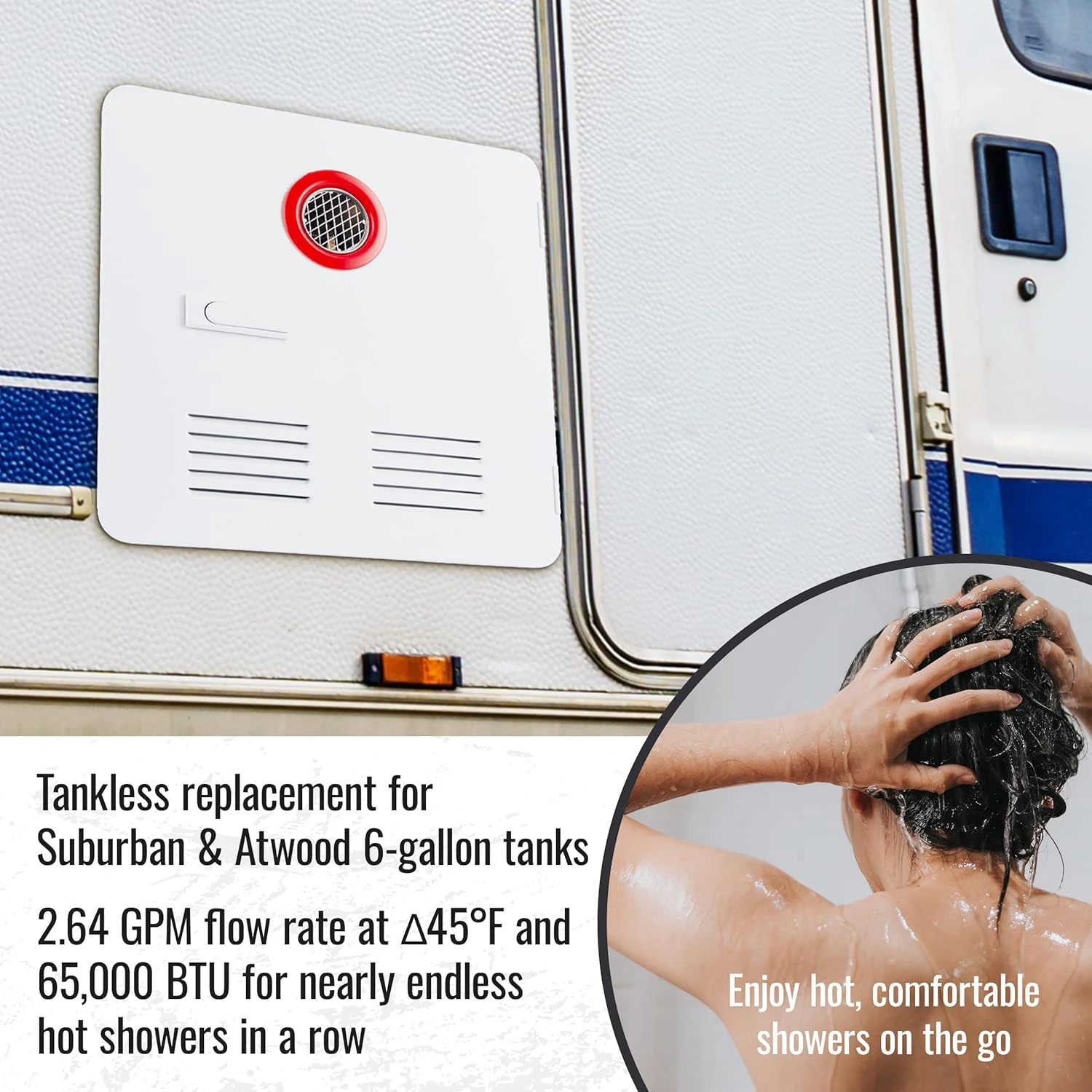 Tankless RV Hot Water Heater | Propane-Powered RV Water System for Instant Hot Water on Road Trips, Vacations, & More view 3