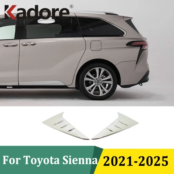 

Для Toyota Sienna 2021 2022 2023 2024 2025 хромированная отделка задних окон, задний боковой спойлер, крышка крыла, наклейка, аксессуары для стайлинга автомобилей