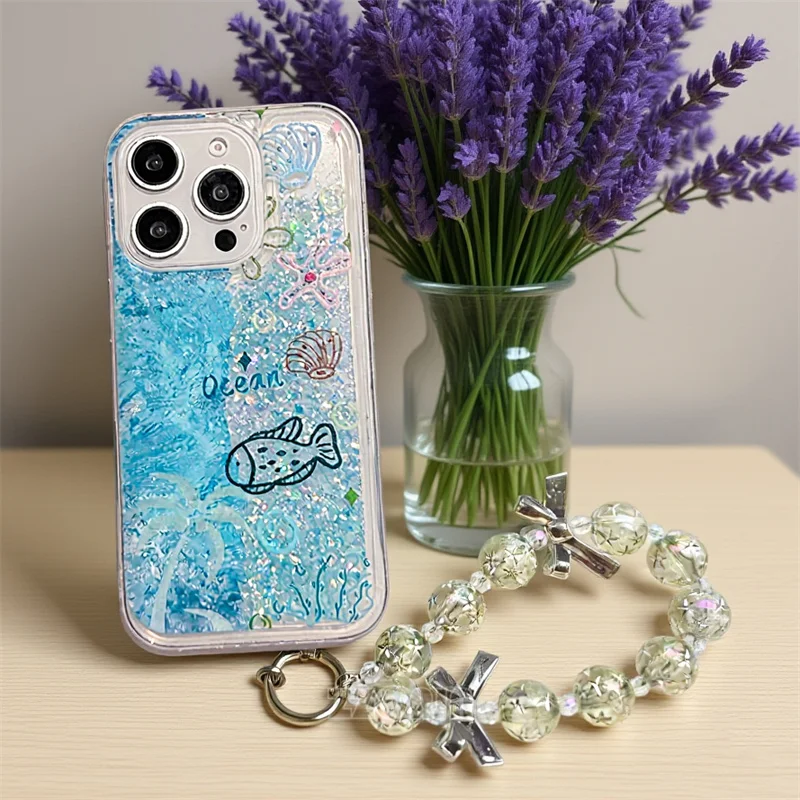 

Светящийся мультяшный бант для Samsung Galaxy A53 A73 A12 A32 A52S A72 A51 A71 A70S A50, чехол с блестками и зыбучим песком, ремешок