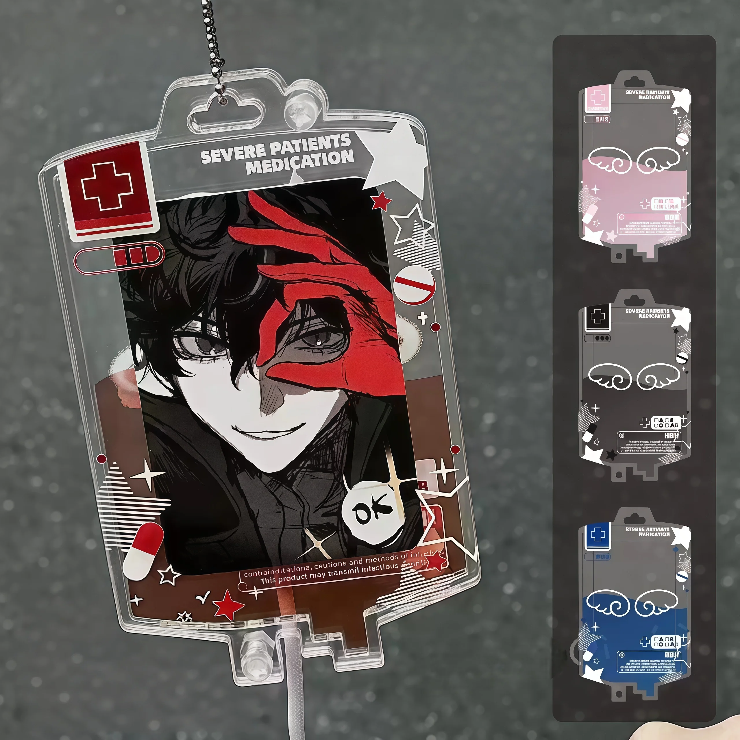 Infusion Bag Series 3inch Acrylic Photo Display Case, Dark Alternative Card Frame, for Anime Kpop Itabag Hanging Layout Decor