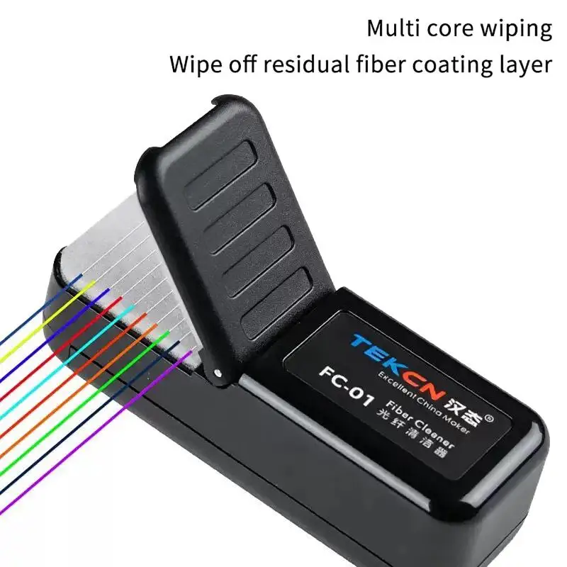 Fiber Optic Core Wiping Clip Anti-scratch FC-01 FTTH Cleaning Tool for Outdoor Network Cable Testing & Maintenance