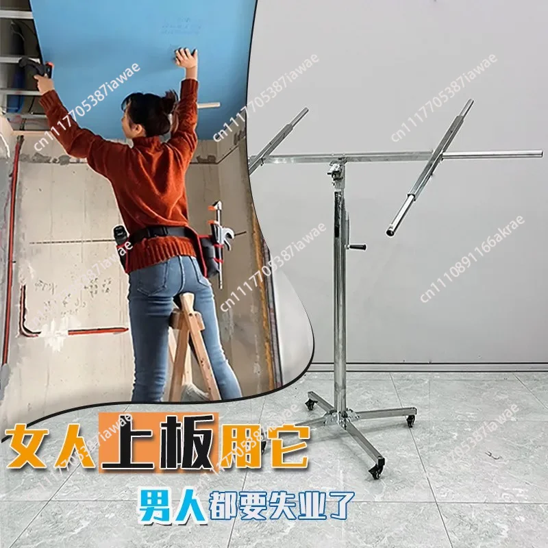 3-4M Folding Air Conditioner Lifting Hoist, Manual & Electric Dual Drive Winch, Portable Installation Crane Bracket