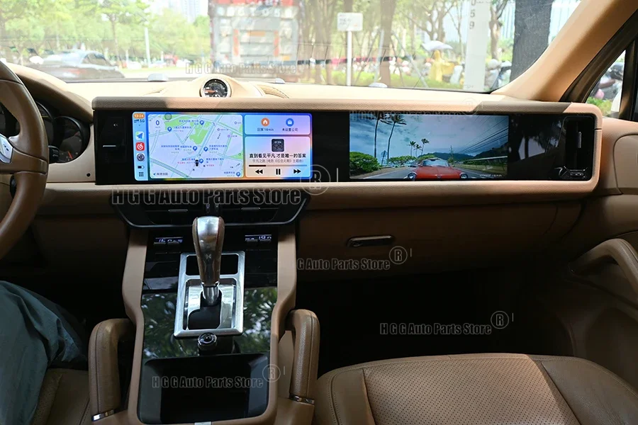Android Dual Screen Interaction For Porsche Cayenne 2010-2017 GPS Navigation Auto Head Unit Carplay Car Multimedia Player Stere