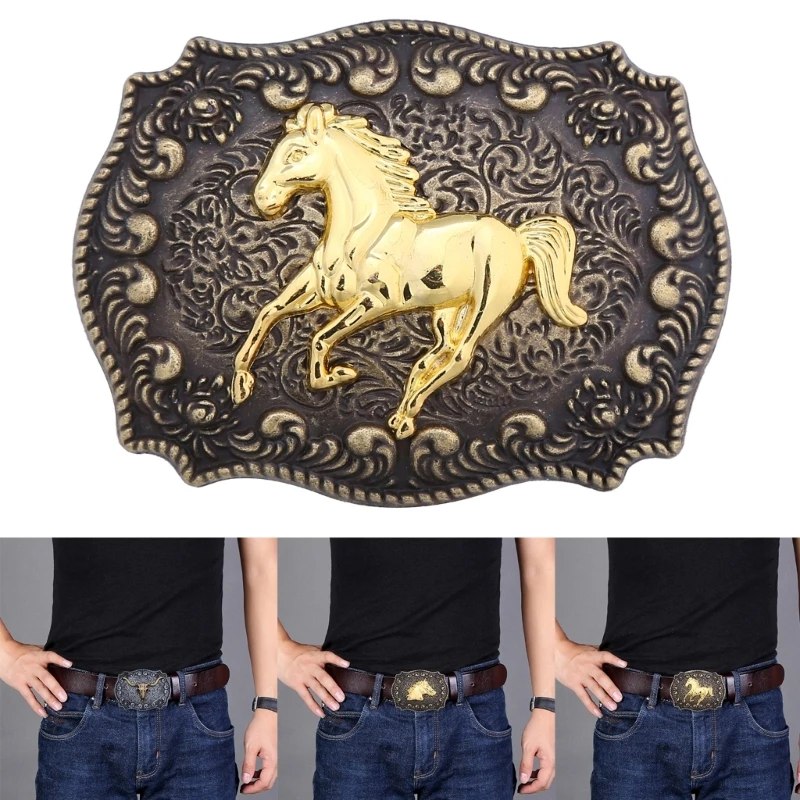 Boucle ceinture Vintage en métal sculpté, accessoires ceinture délicats, Style Cowboy occidental Rock, livraison directe