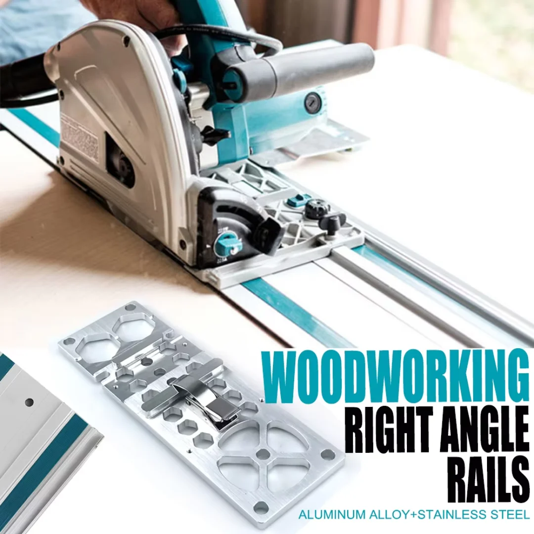 Woodworking Electric Circular Saw Track Right Angle Positioning Plate Guide Rail Saw Right Angle Guiding Ruler Match Guide Rail