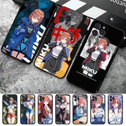 Nakano Miku Phone Case For iPhone 15 14 11 12 13 Mini Pro XS Max Cover 6 7 8 Plus X XR SE 2020 Funda Shell