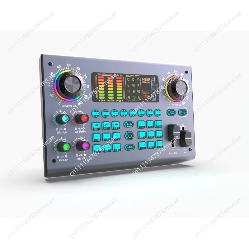 2024 new C100 multi-function external tuning sound card live streaming host game Karaoke English version