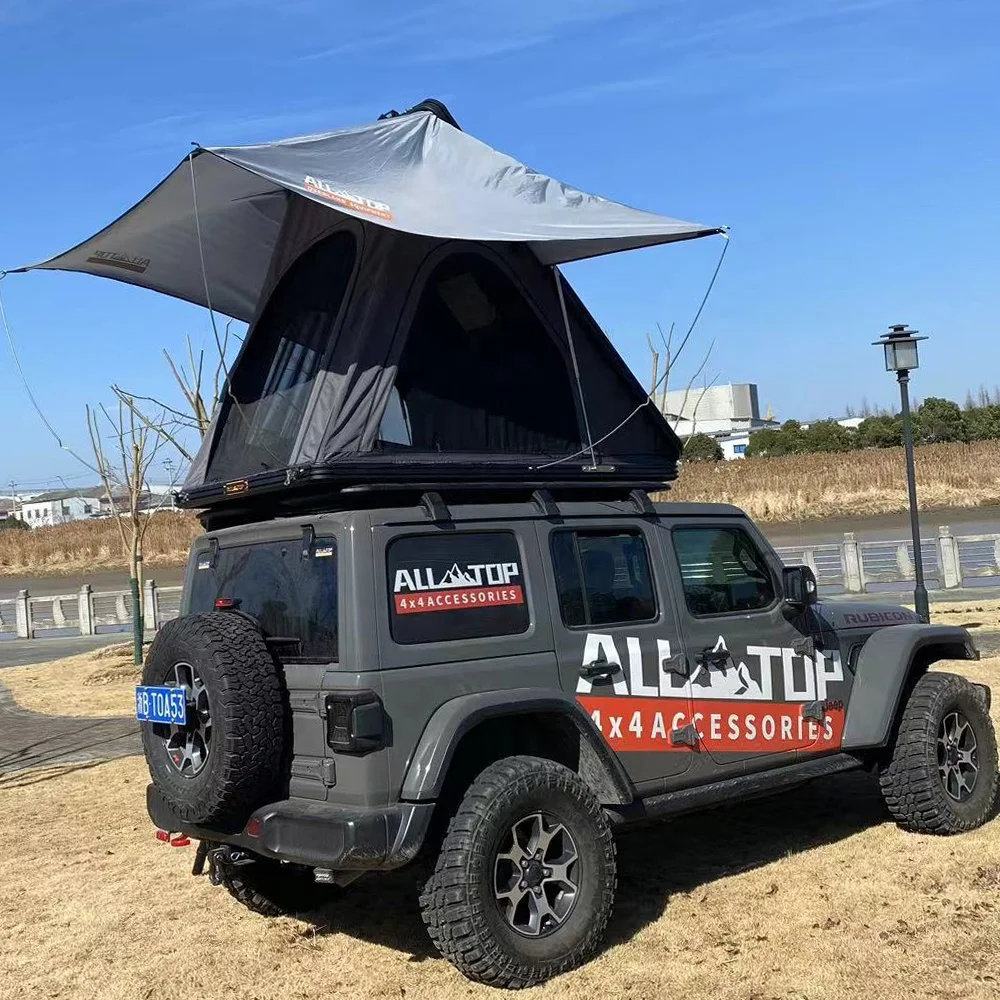 

4WD China Wholesale Camping Aluminum Vehicle Hard Shell Car Roof Top Tent 2-3 Person Rooftop Car Tent