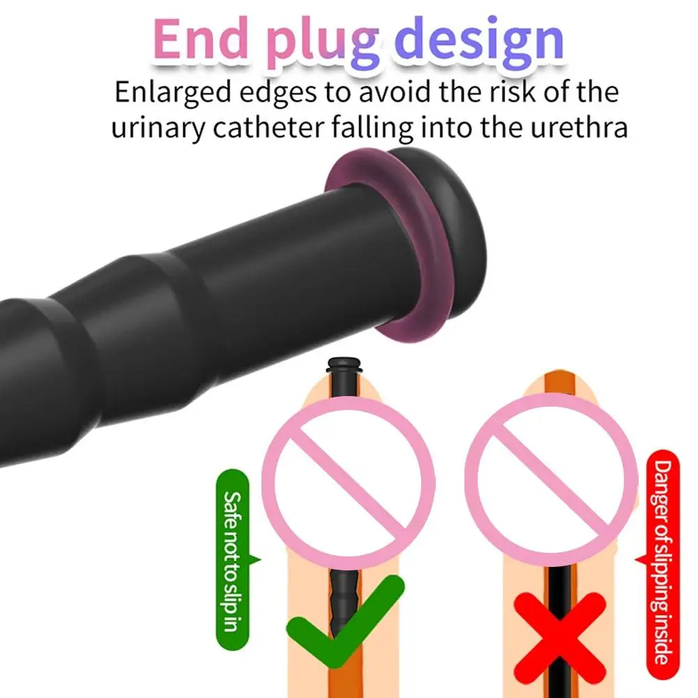 ذكر سيليكون مجرى البول المكونات أنبوب الإحليل توسع سيليكون القذف تأخير الحصان العين مجرى البول قضيب تحفيز لعبة الجنس للرجال