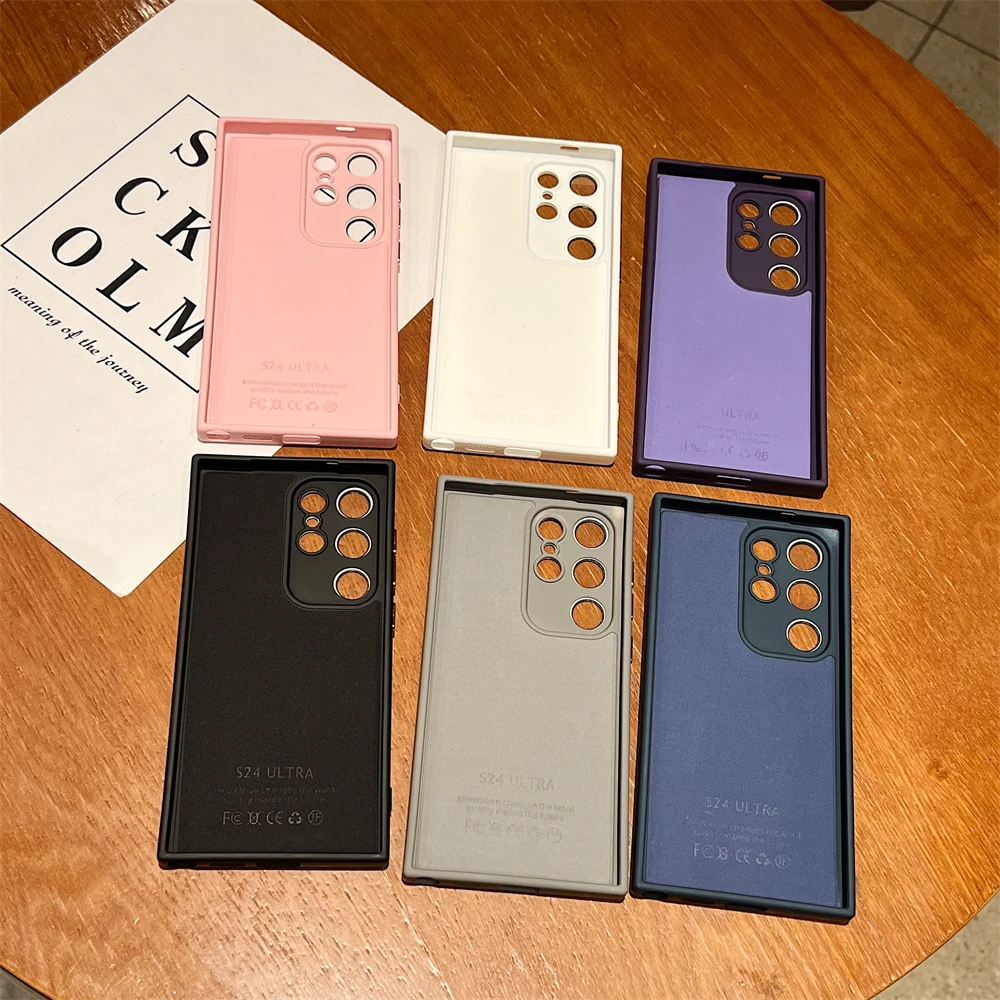 Ultra cienkie etui z płynnego silikonu do Samsung Galaxy S26 S25 S24 Ultra S23 FE S22 Plus A55 A35 A34 A16 A15 A14 A13 A25 — zdjęcie 7