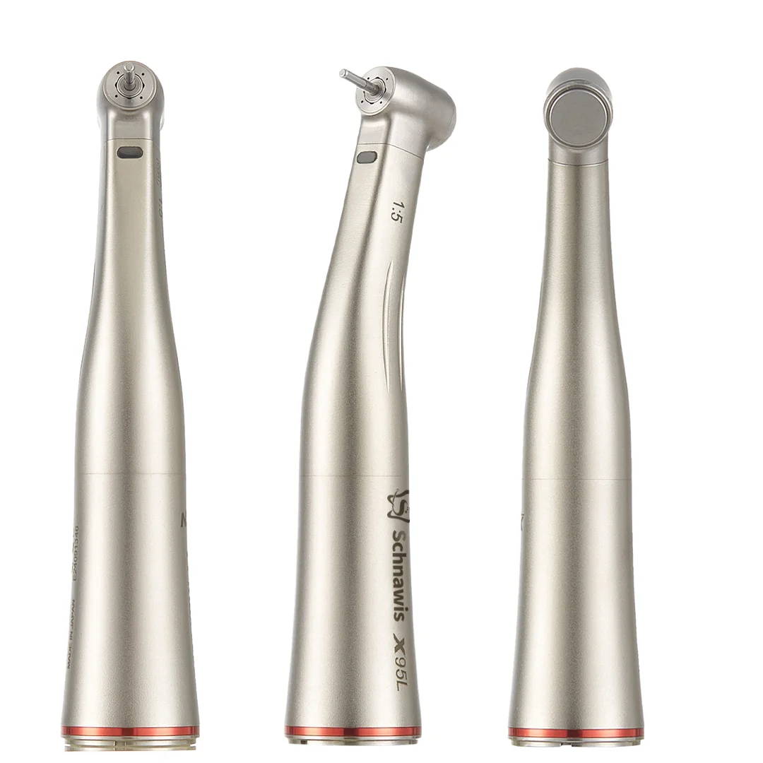 ปุ่มทันตกรรม 1:5 เพิ่มความเร็ว Handpiece สําหรับ NSK แบริ่ง Contra ANGLE Handpiece สเปรย์ Air เปิด/ปิดเส้นใยแหวนสีแดง