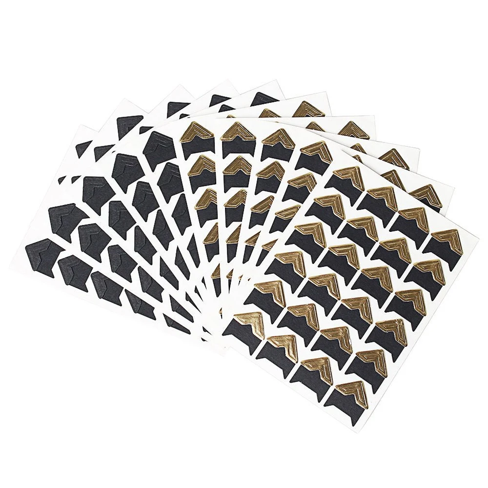 المهنية 10 ورقة زوايا الصور ملصقات بمادة لاصقة ذاتية، صور تصاعد ورقة ملصقات الزاوية لألبومات سجل القصاصات ذاتية الصنع #3