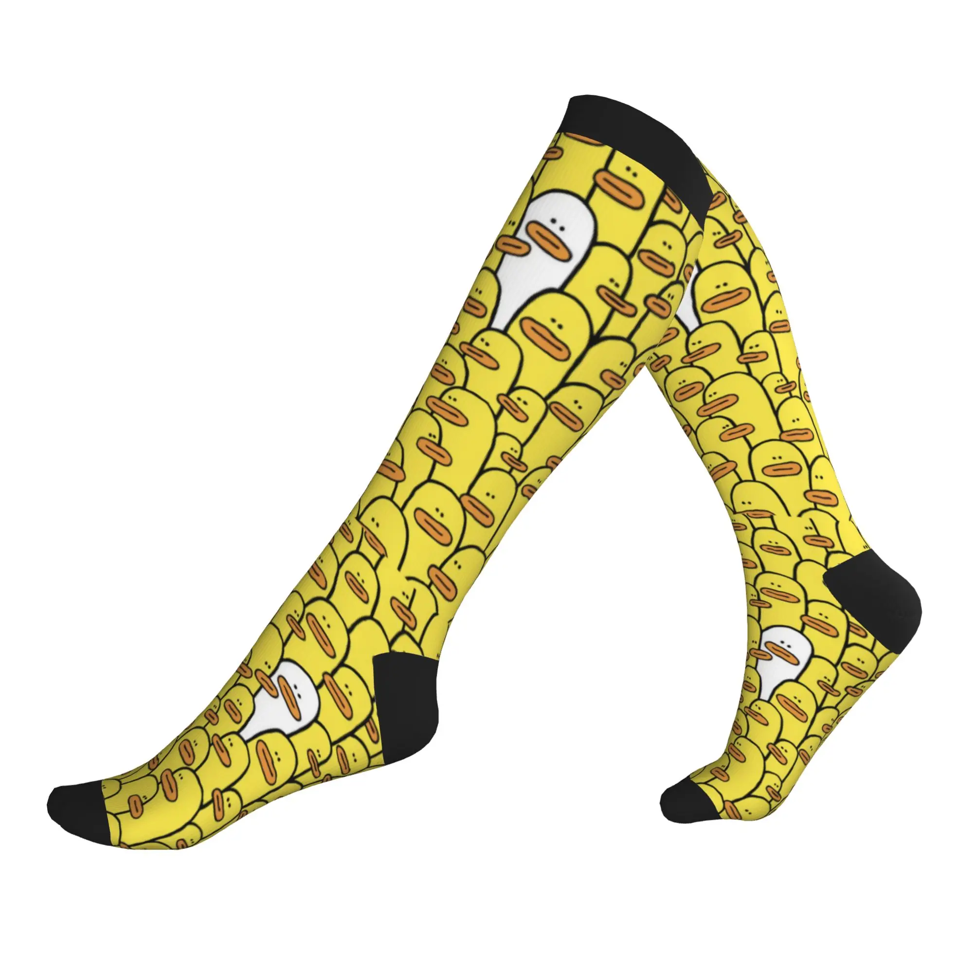 

Yellow Classic Rubber Duck Gothic Dress Socks for Men Women Warm Funny Novelty Sports Compression Socks
