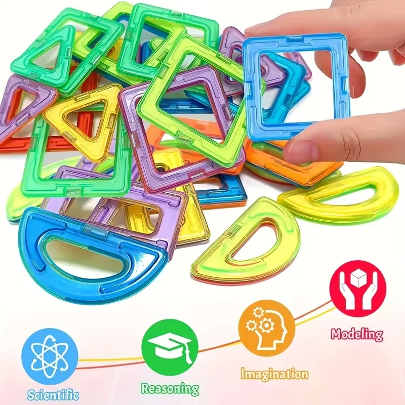 

DIY Magnetic Building Blocks Toys Magnets Toys Medium Size STEM Toys Construction Toys Learning Educational Magnet Toy Kid Gifts