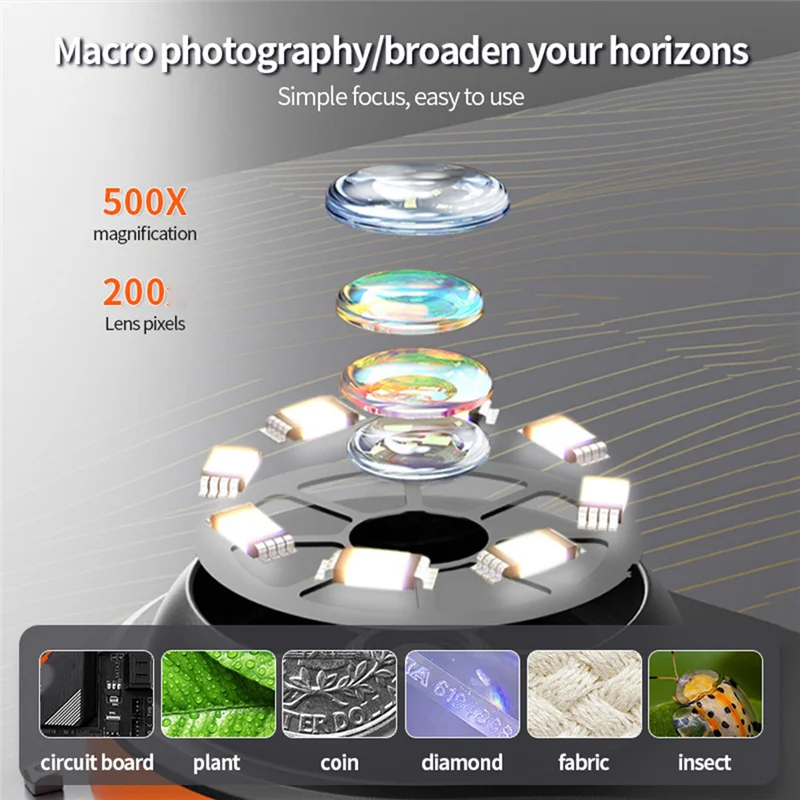 MAKE-Upgrade 500X Digital Microscope 1080P Video Coin Microscopio With Magnifying Glass For Electronics Repair