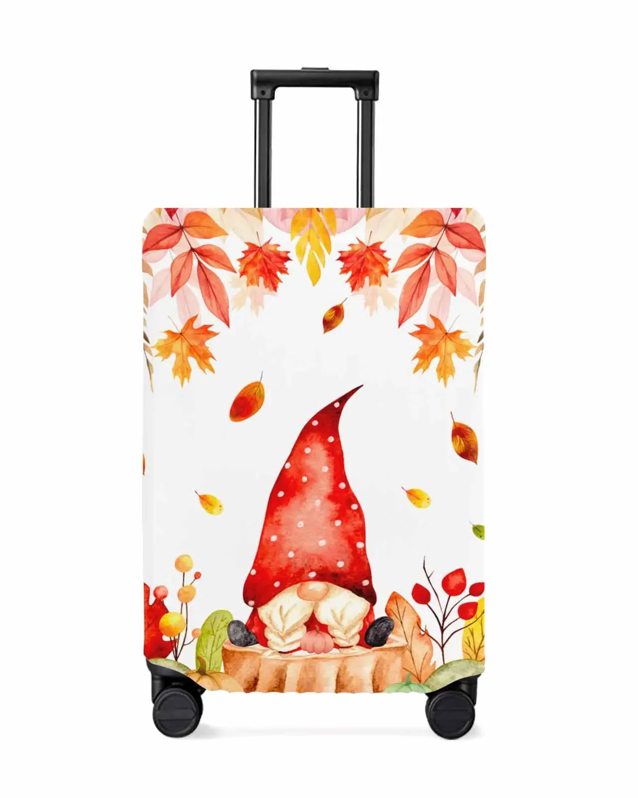 Thanksgiving Plants Pumpkin Dwarf Maple Leaf Protective Cover For Travel Accessories Suitcase Elastic Dust Case Protect Sleeve