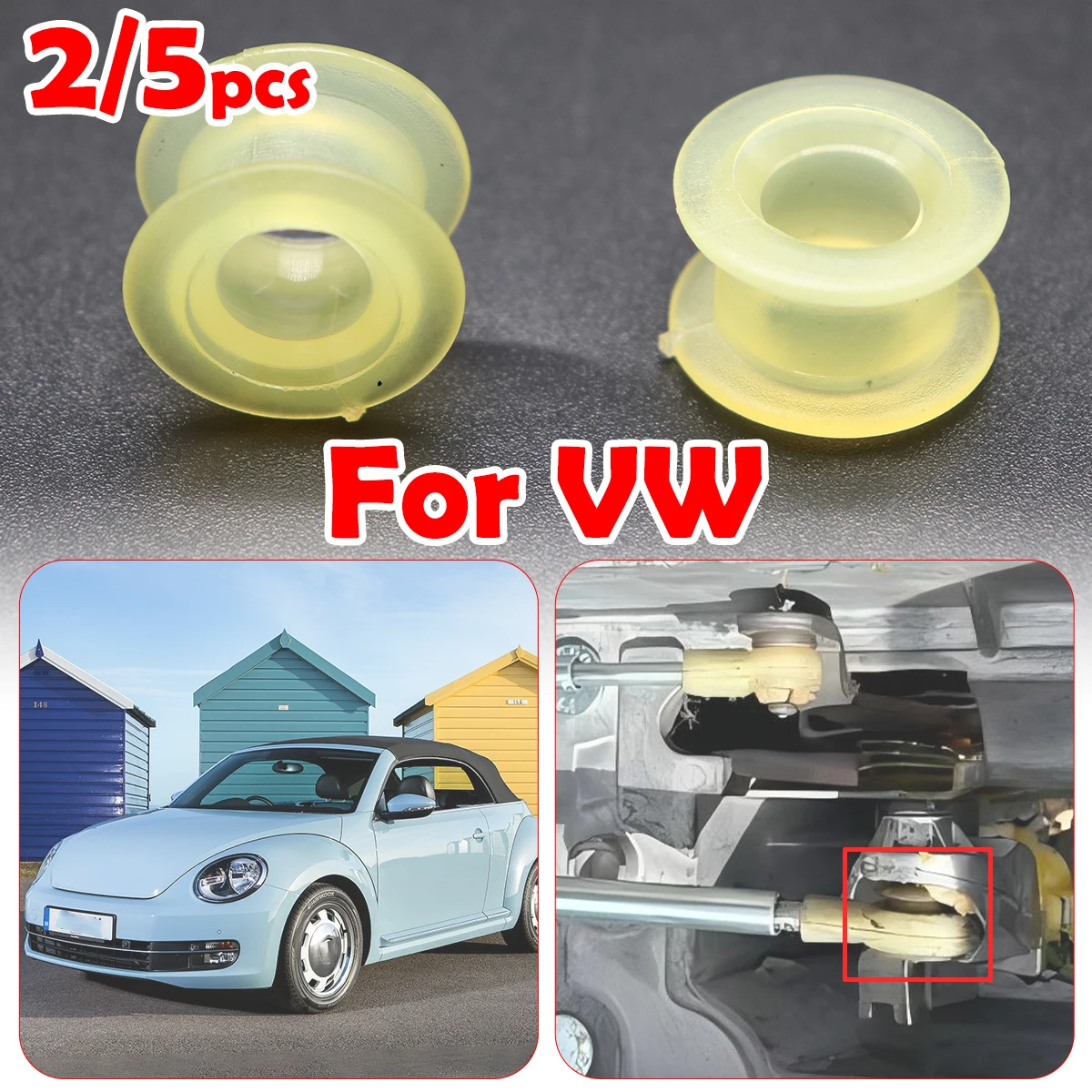 

2/5pc Gearbox Shifter Cable End Saver Bushing Selector Lever Trambulator Repair Kit For VW PASSAT JETTA SCIROCCO BEETLE EOS GOLF