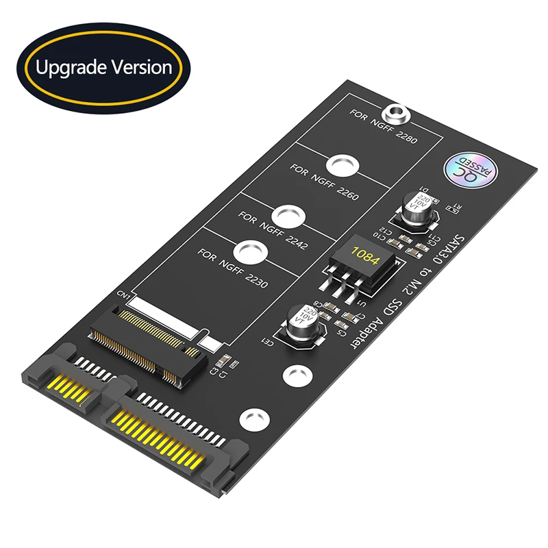 M.2 NGFF SSD to SATA 3 3.0 Adapter Card Converter B B&M Key for 2230 2242 2260 2280 M.2 SATA Protocol Solid State Disk Drive SSD