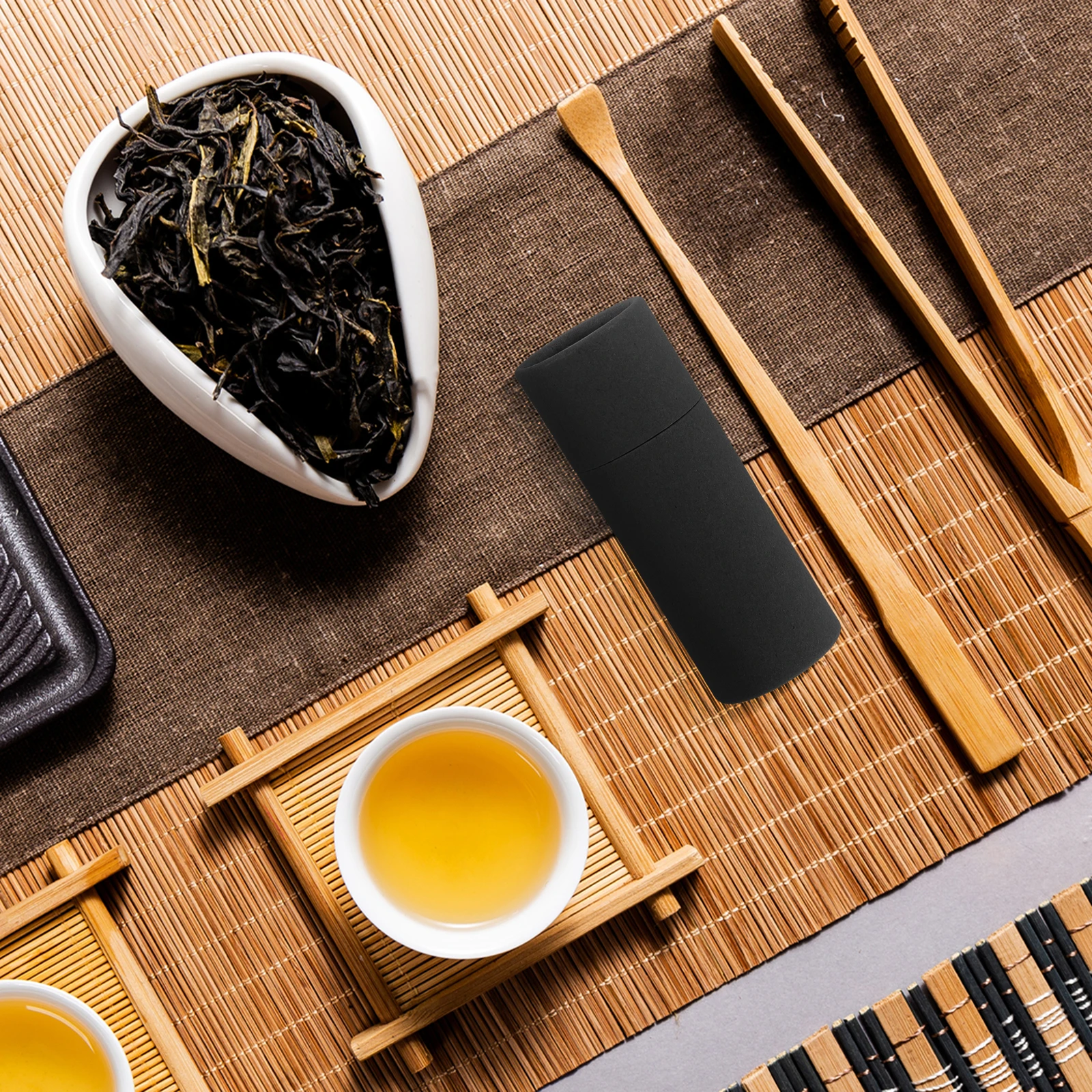 15pcs Paper Gift Box Cylinder Cardboard Universal Empty Boxes Black Jar Bottles Packaging Material Friendly