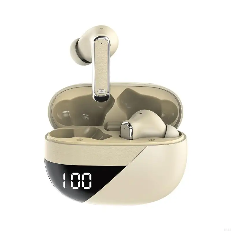 Digital Display Wireless Earbuds With 4H Playtimes And Ergonomic Design For Comfortable All Day Use H8WD