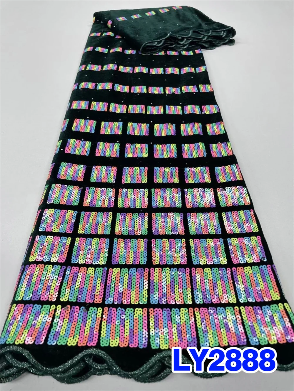 Velvet Fabric Embroidery - Tessuto in Pizzo di Velluto Africano