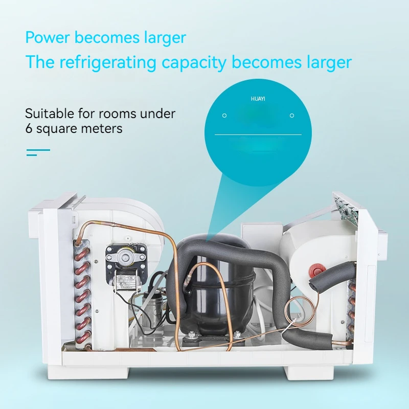 HHR-20 Mini Portable Mobile Cooling Air Conditioner USB Fast Charging Free Installation Remote Control Timing for Home Office Ou