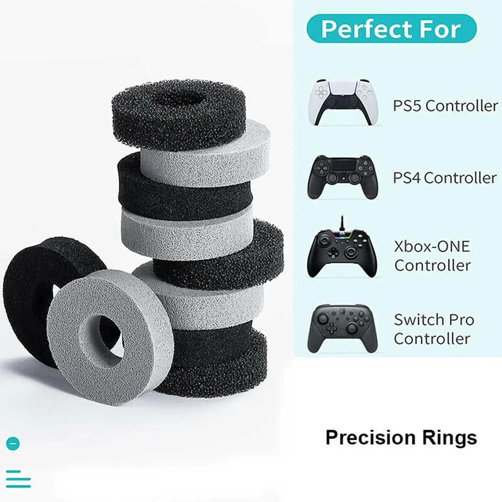 12pc adatto per PS4/PS5 PRO per XBOX maniglia anello joystick anello in gomma anello tampone perforato sensazione di mano migliorata