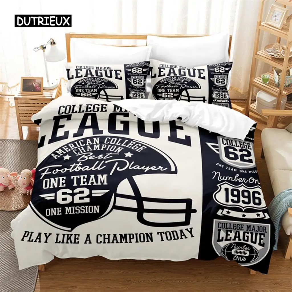 

Soccer And Rugby Bedding Set Duvet Cover Set 3d Bedding Digital Printing Bed Linen Queen Size Bedding Set Fashion Design