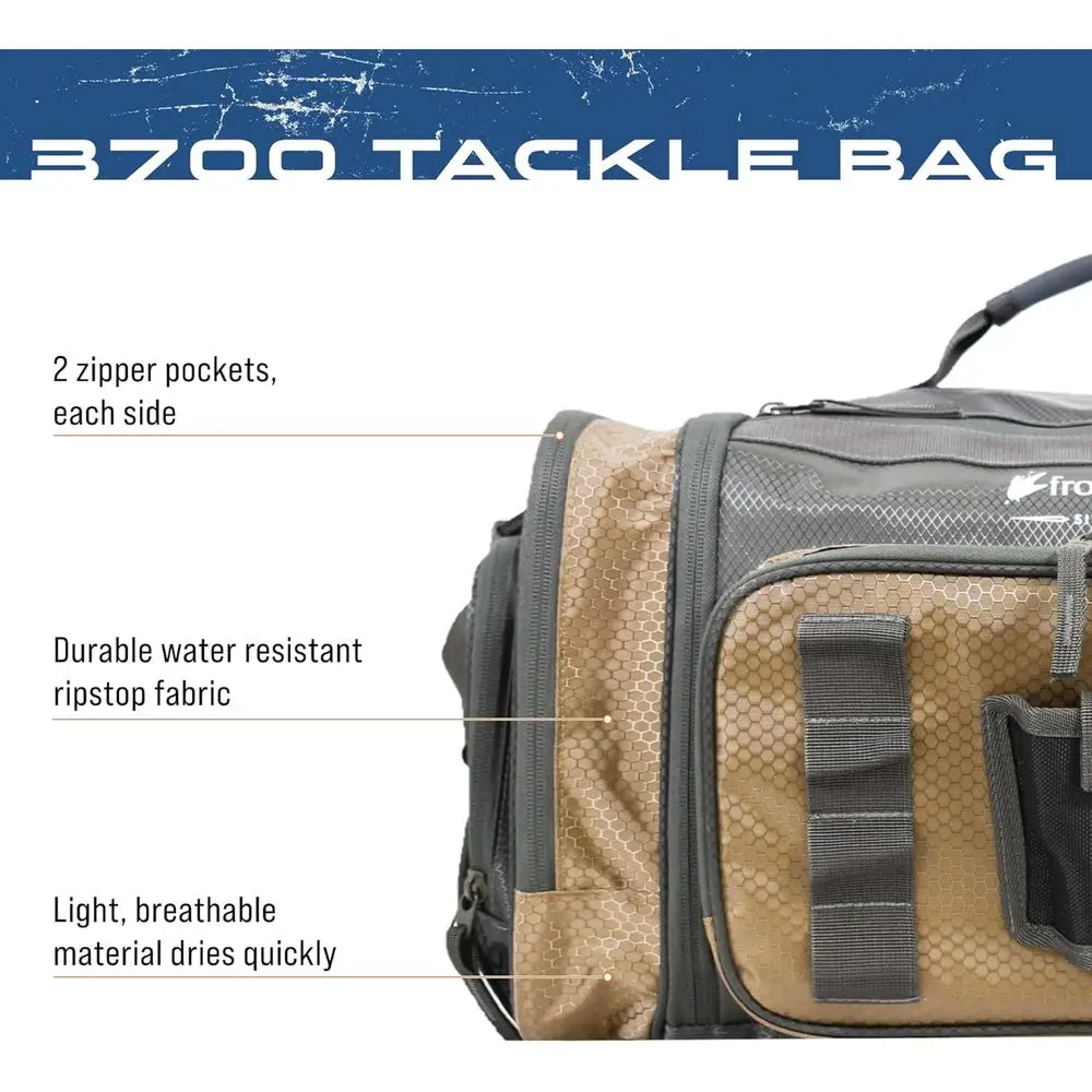 FROGG TOGGS Borsone per attrezzatura da pesca resistente, include vassoi per esche, blu, 3600