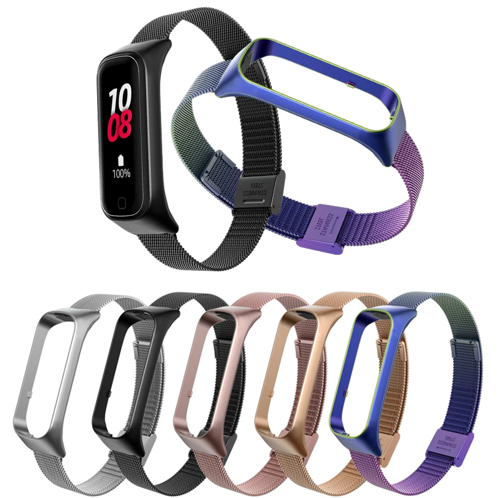 Wrist Strap for Samsung Galaxy Fit 2 Bracelet Metal Stainless Steel Band For Samsung Galaxy Fit2 R220 Smart Band Accessories