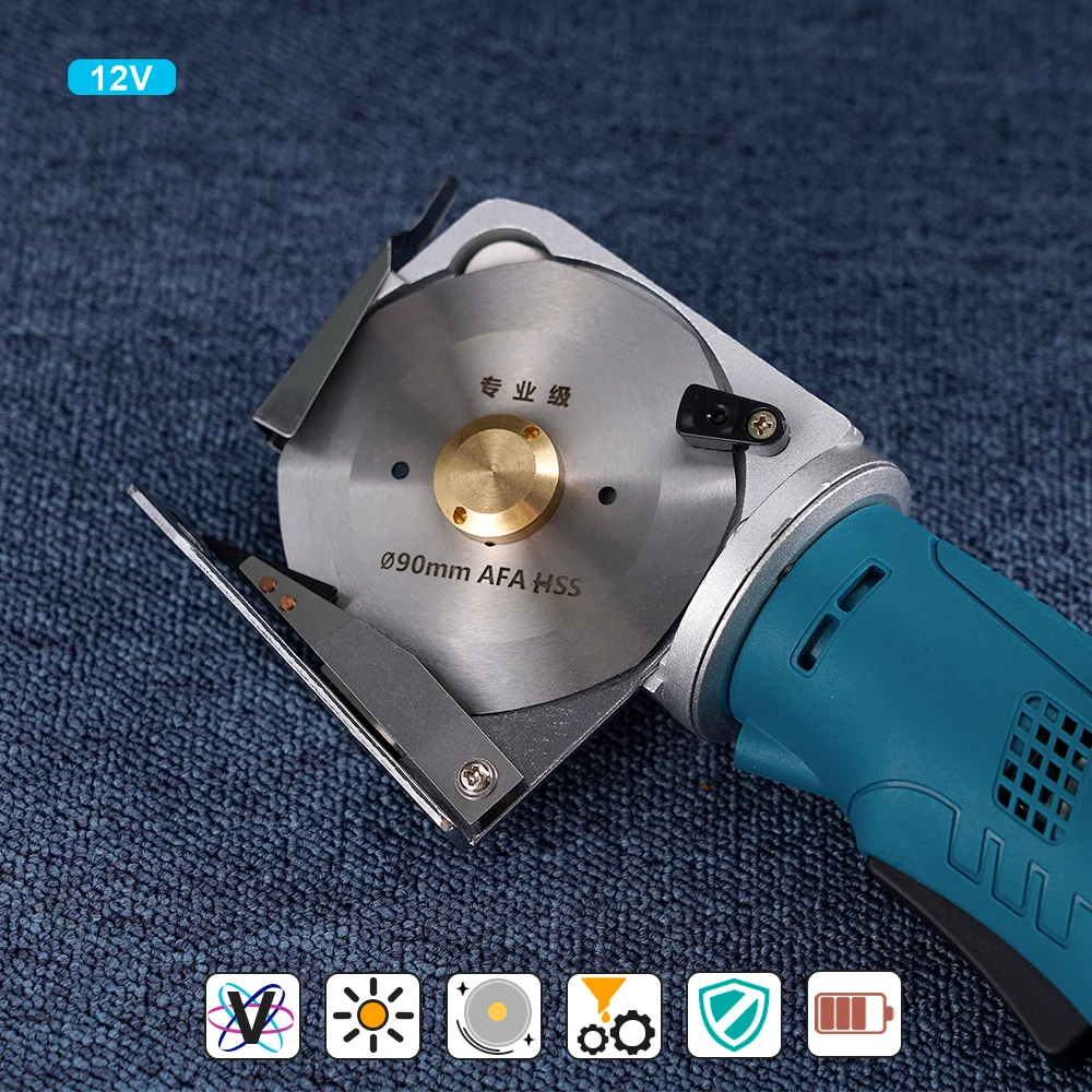 

Hormy 12V Electric Round Scissors Rotary Fabric Cutting Cloth Handheld Machine Leather Felt Cutting Power Tool For Bosch Battery