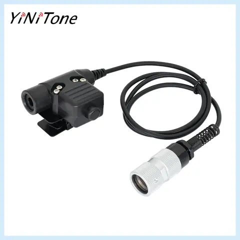 PRC-152용 U94 PTT 케이블 NATO 플러그 - 6핀 헤드셋 어댑터 푸시 투 토크 버튼 무전기용 컴팩트 디자인