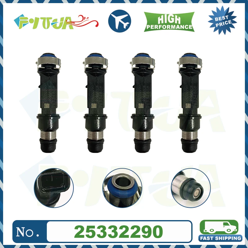 

4pcs Fuel injector 25332290 For Suzuki Forenza Breno 2.0L 04-08 25319306 96334808 Fuel Nozzle High Performance Bico 2holes